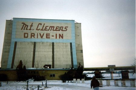 Mt Clemens Drive-In Theatre - Screen And Driveway - Photo From Rg (newer photo)